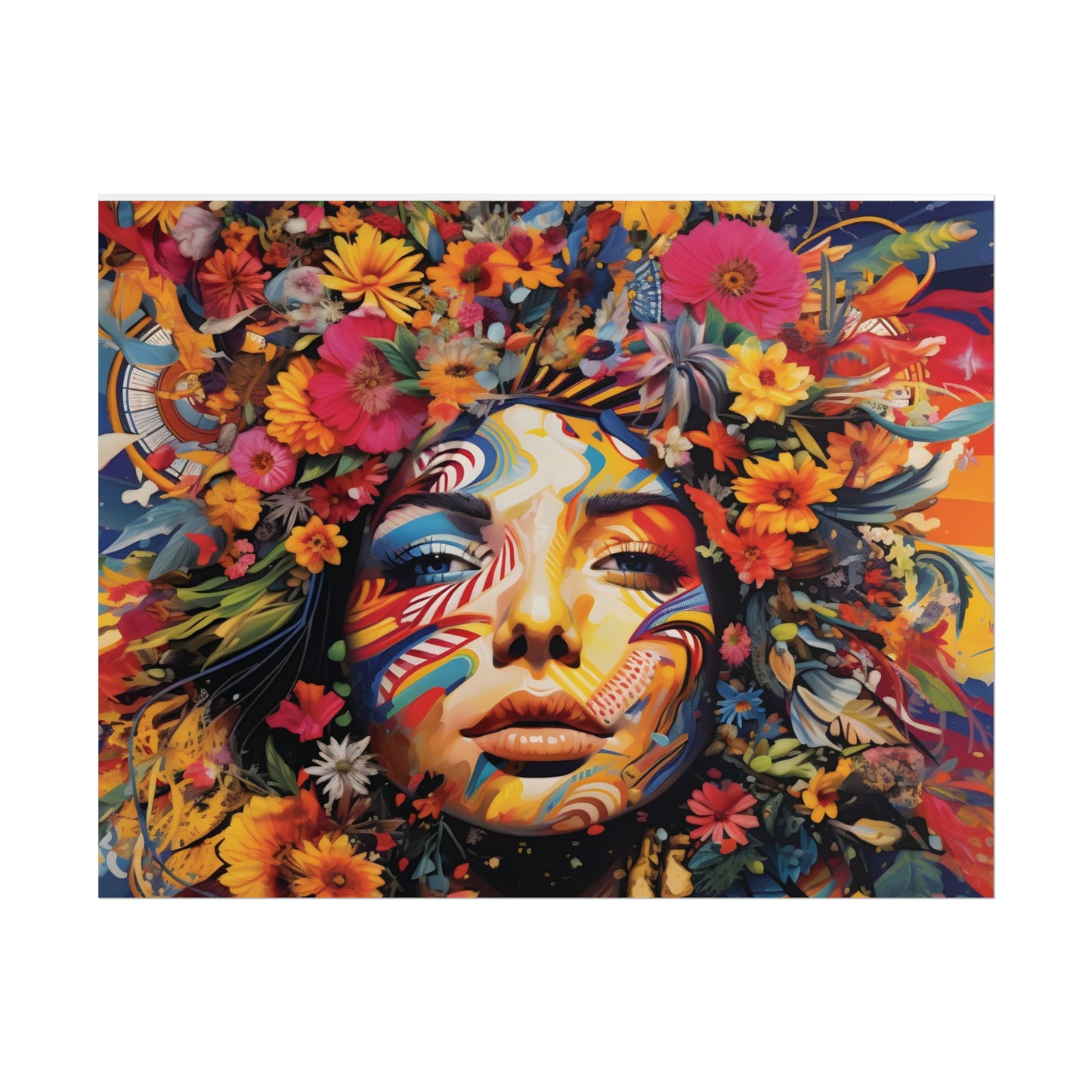 Colourful Disco Lady Wall Poster