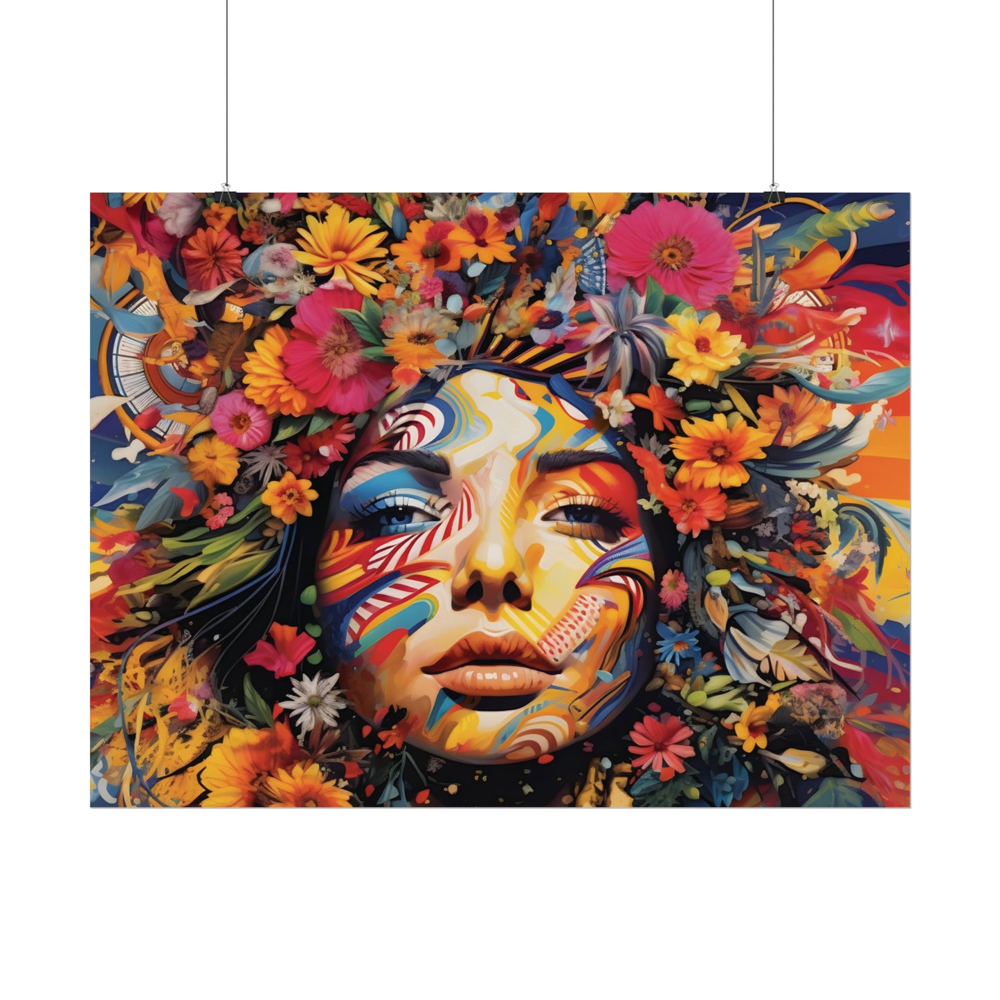 Colourful Disco Lady Wall Poster