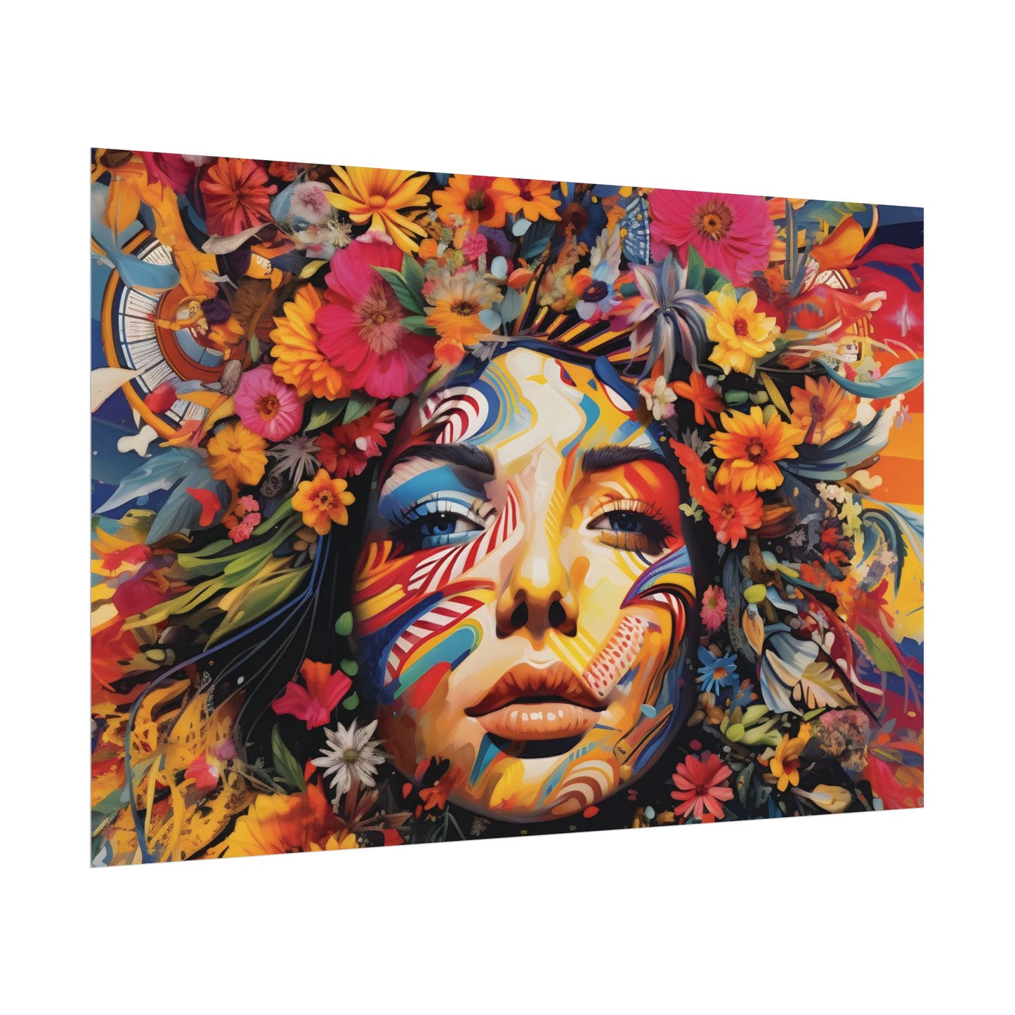 Colourful Disco Lady Wall Poster