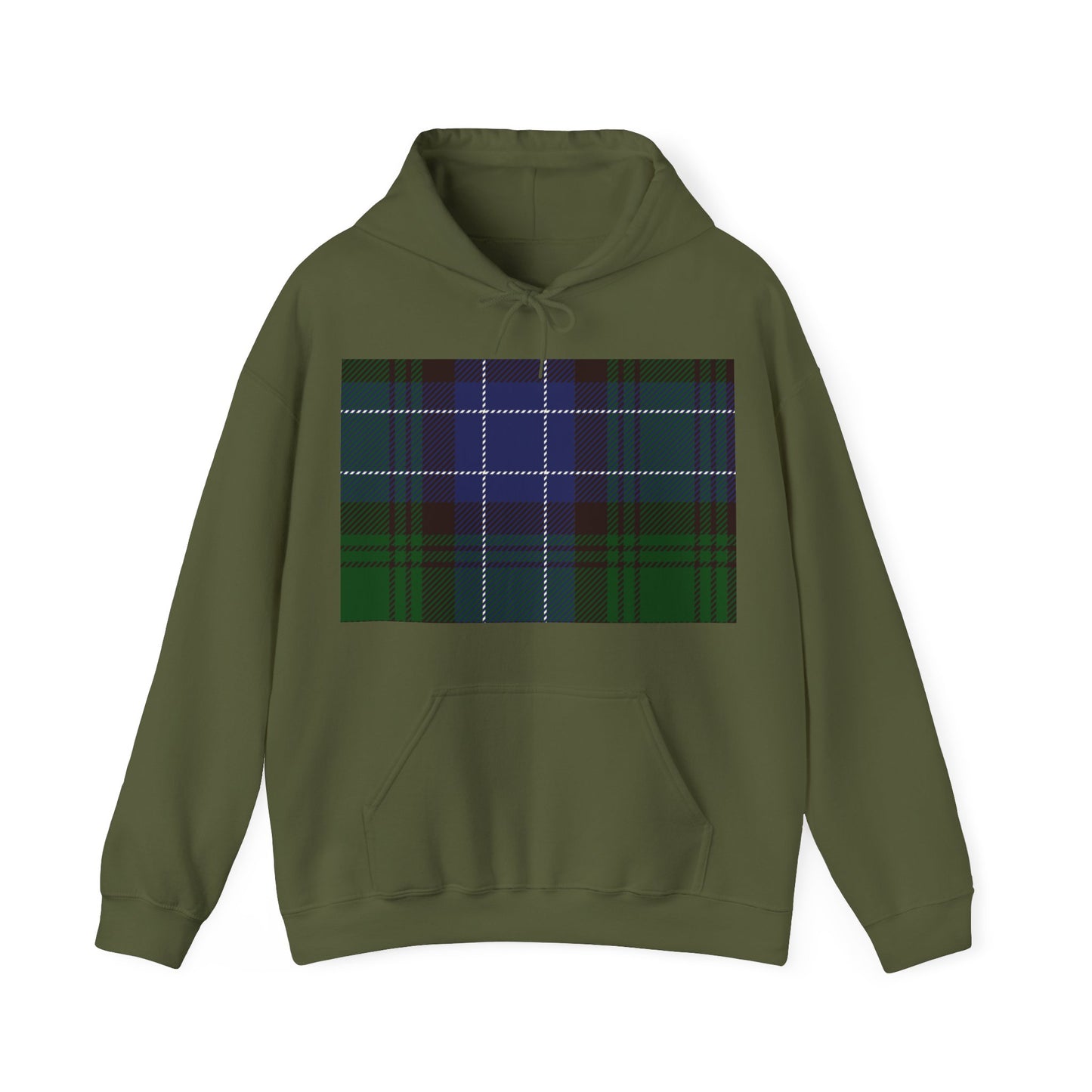 Blue Tartan Style Hoodie Unisex Heavy Blend™ Hooded Sweatshirt