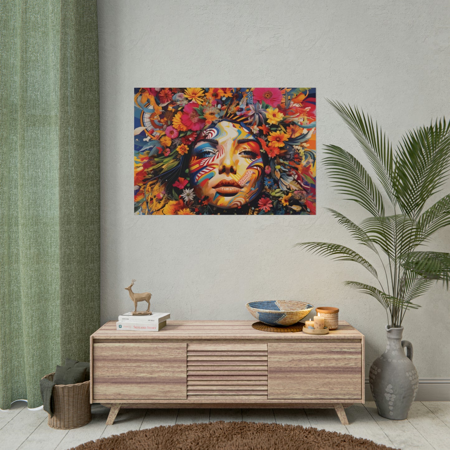 Colourful Disco Lady Wall Poster