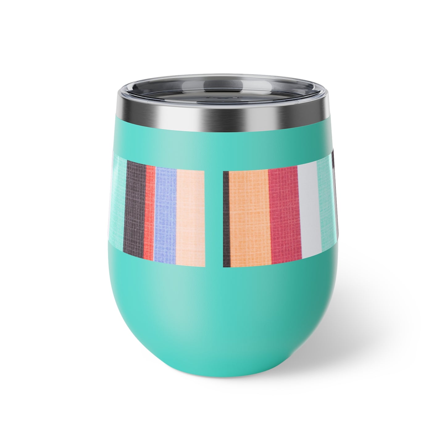 Candy Stripe Copper Vacuum Insulated Cup, 12oz