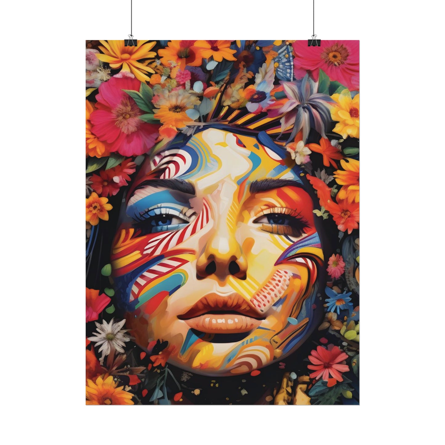 Colourful Disco Lady Wall Poster