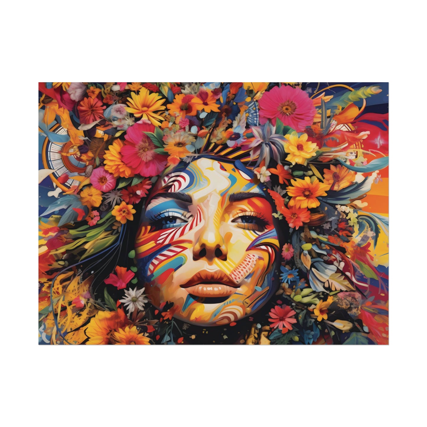 Colourful Disco Lady Wall Poster