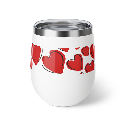 Love Hearts Copper Vacuum Insulated Cup, 12oz