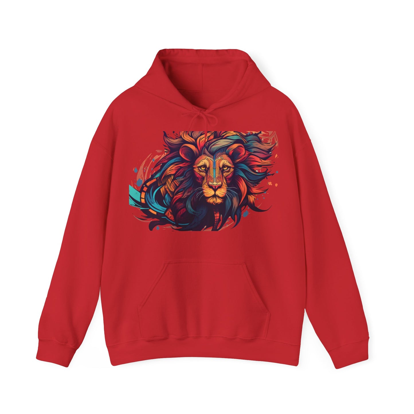 Lion Head Design Unisex Heavy Blend™ Hooded Sweatshirt