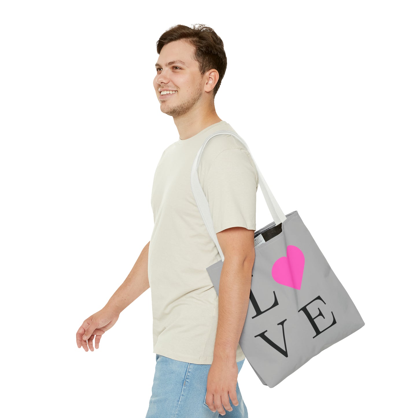 GreyTote Bag  All about Love