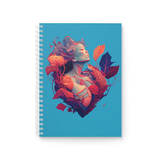 Lady of Hearts: Turquoise Theme Inspired  Spiral Notebook