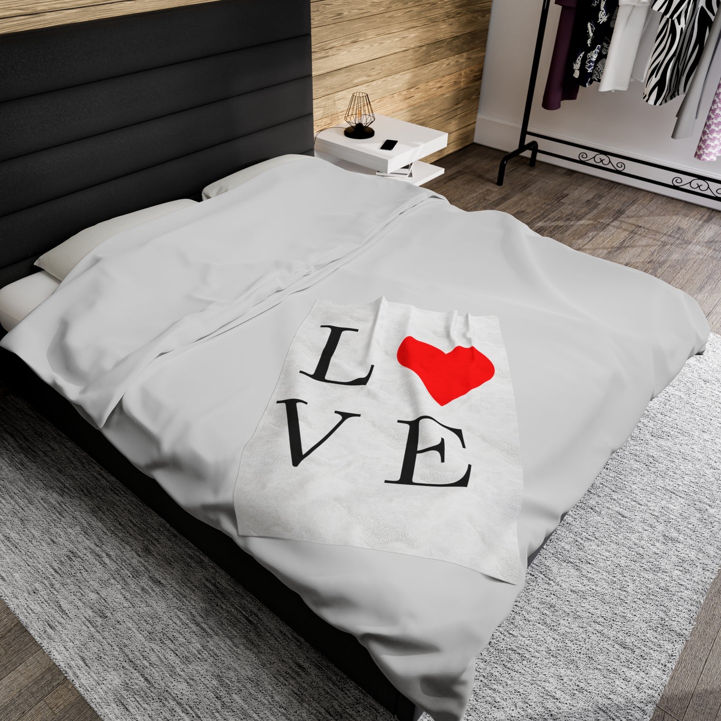 Love Heart Velveteen Plush Blanket