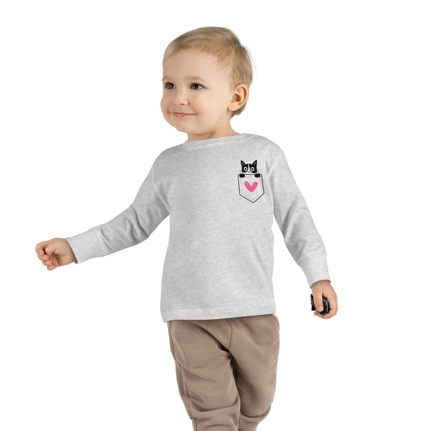 Kitty Love Toddler Long Sleeve  T-shirt