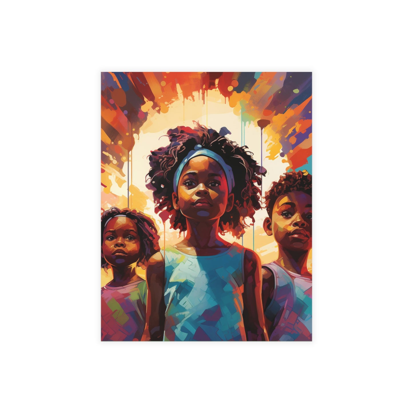 Black Lives Trilogy Children Colourful Postcards and Envelopes