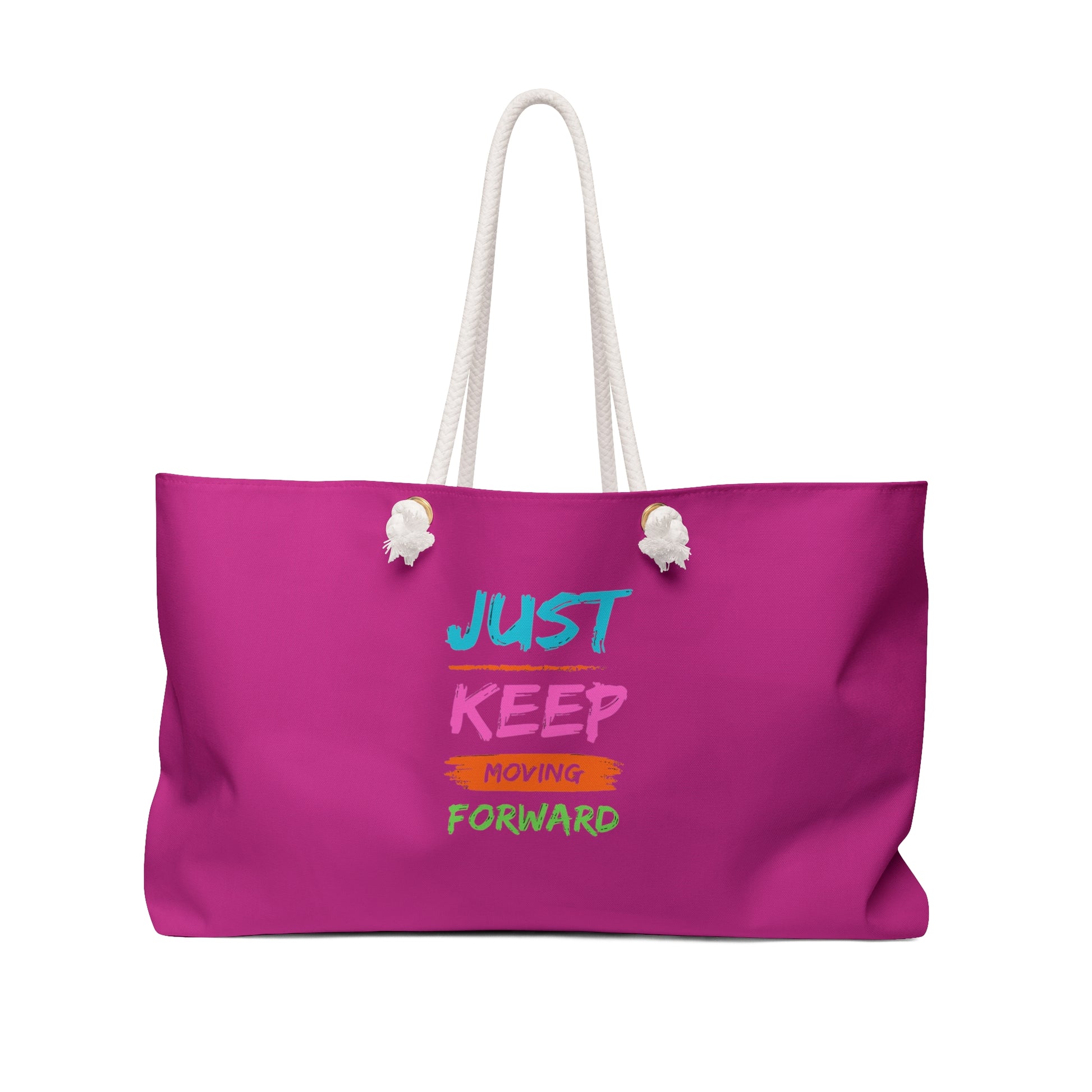 pink just keep moving bag