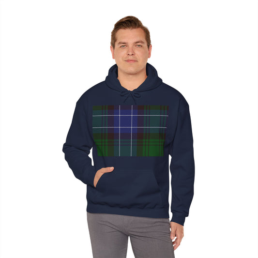 Blue Tartan Style Hoodie Unisex Heavy Blend™ Hooded Sweatshirt