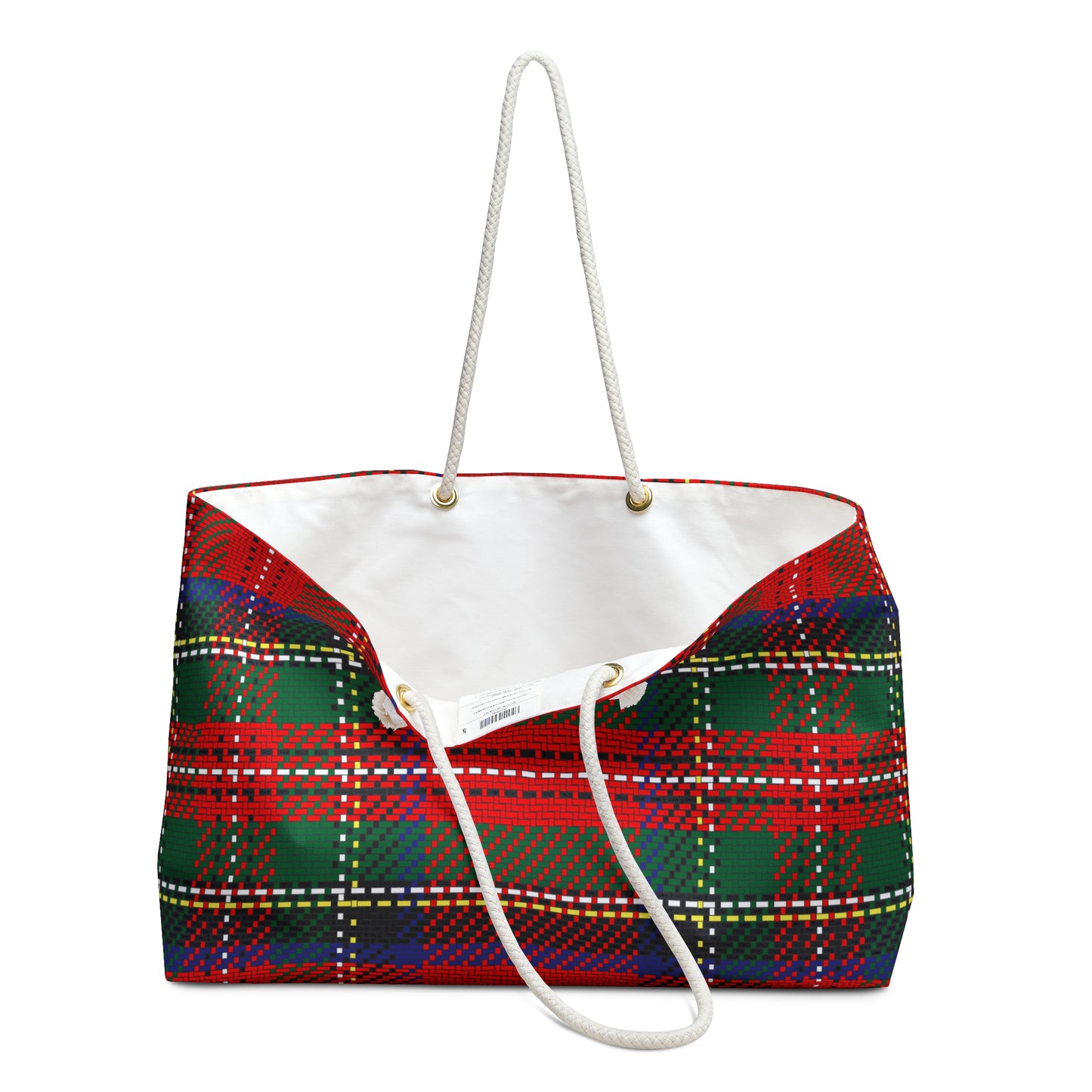 Large  Red Tartan Weekender Bag