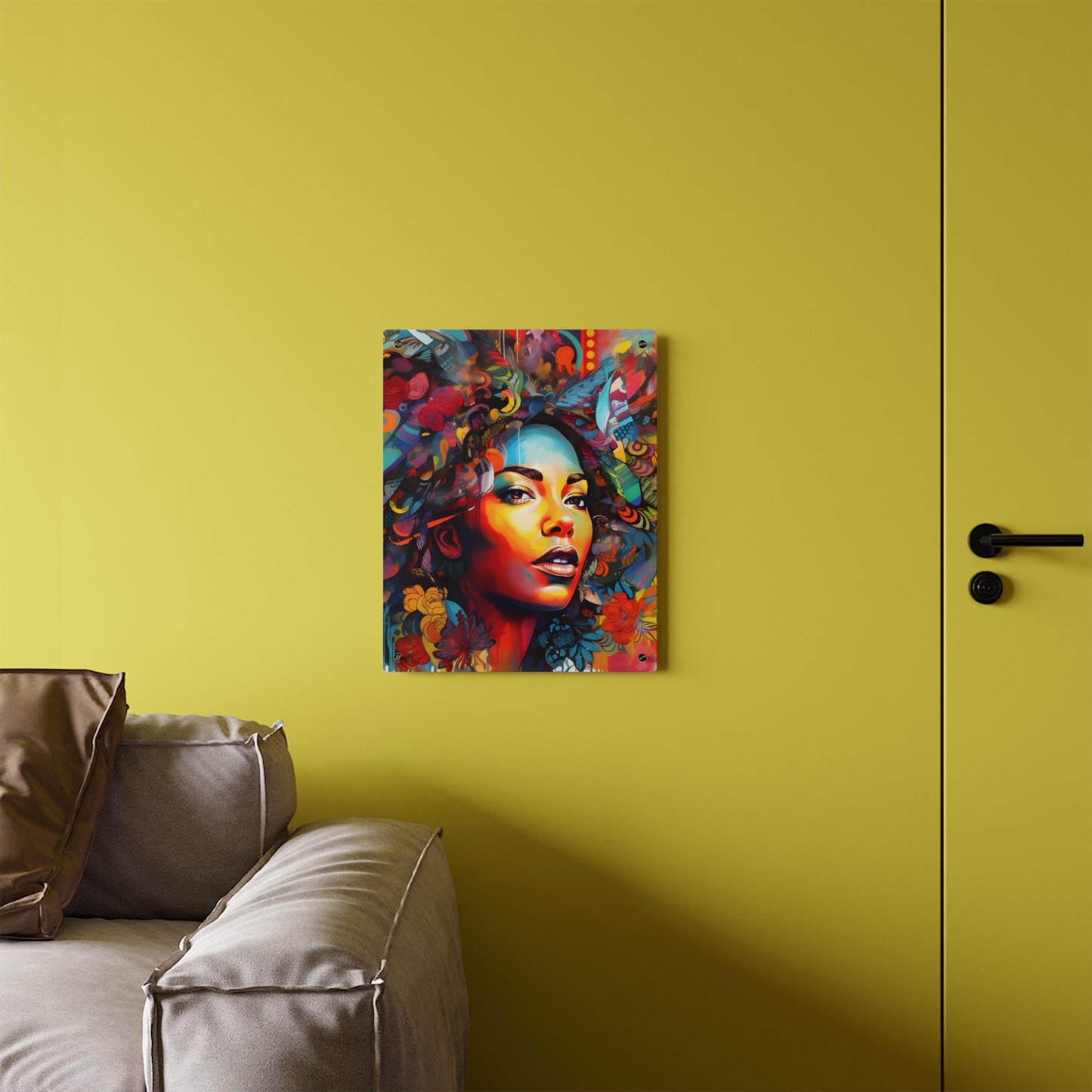 Afro Lady Acrylic Wall Art Panels