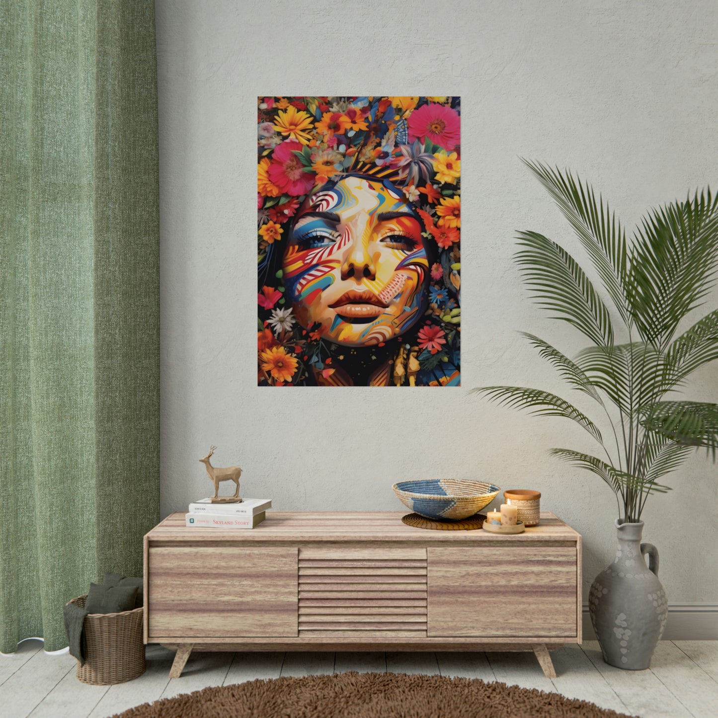 Colourful Disco Lady Wall Poster