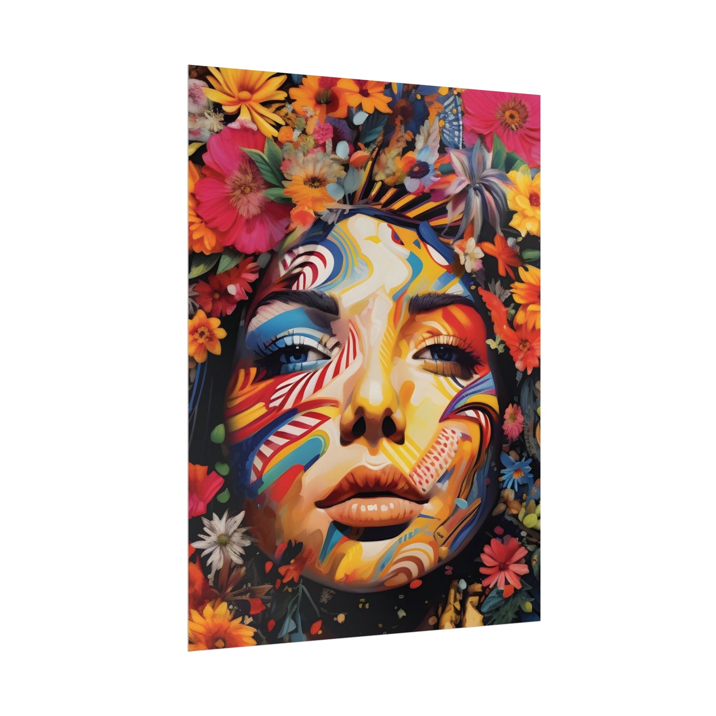 Colourful Disco Lady Wall Poster