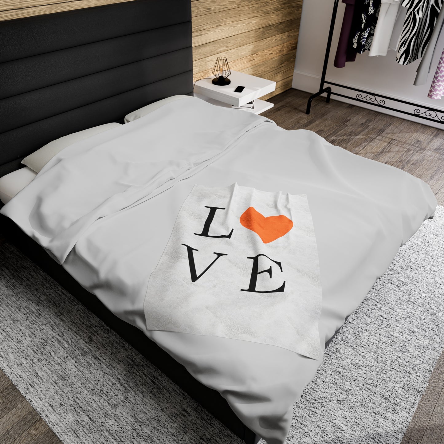 Carnelian  Love Heart Velveteen Plush Blanket