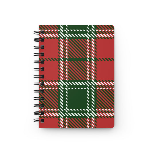 Red Tartan Spiral Bound Journal