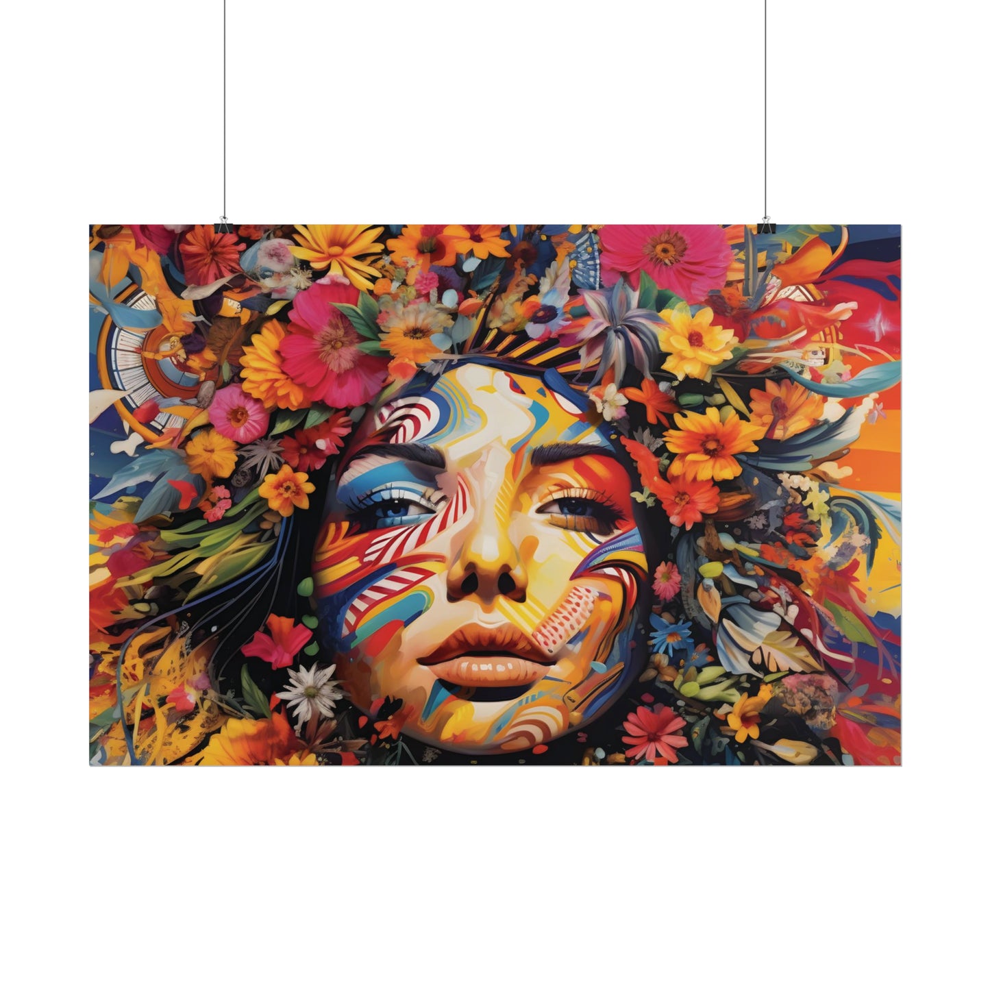 Colourful Disco Lady Wall Poster