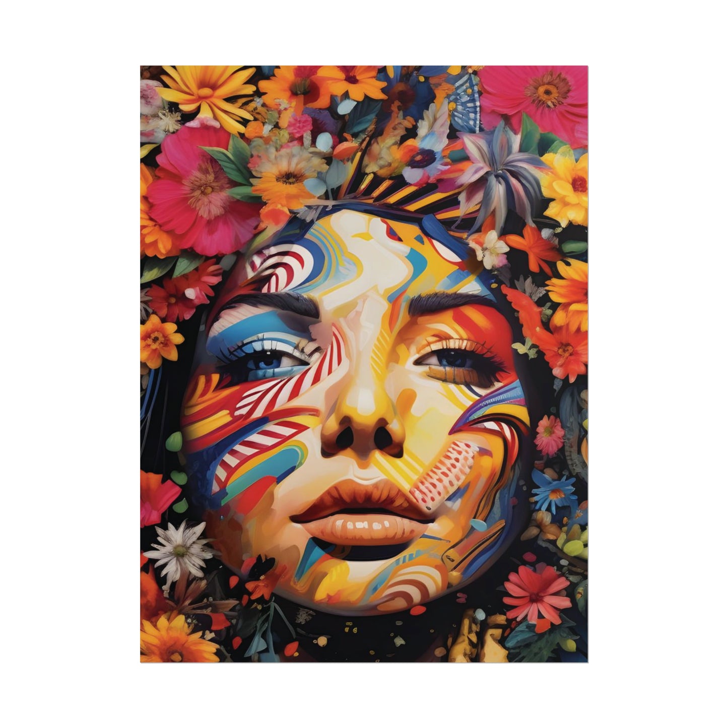 Colourful Disco Lady Wall Poster