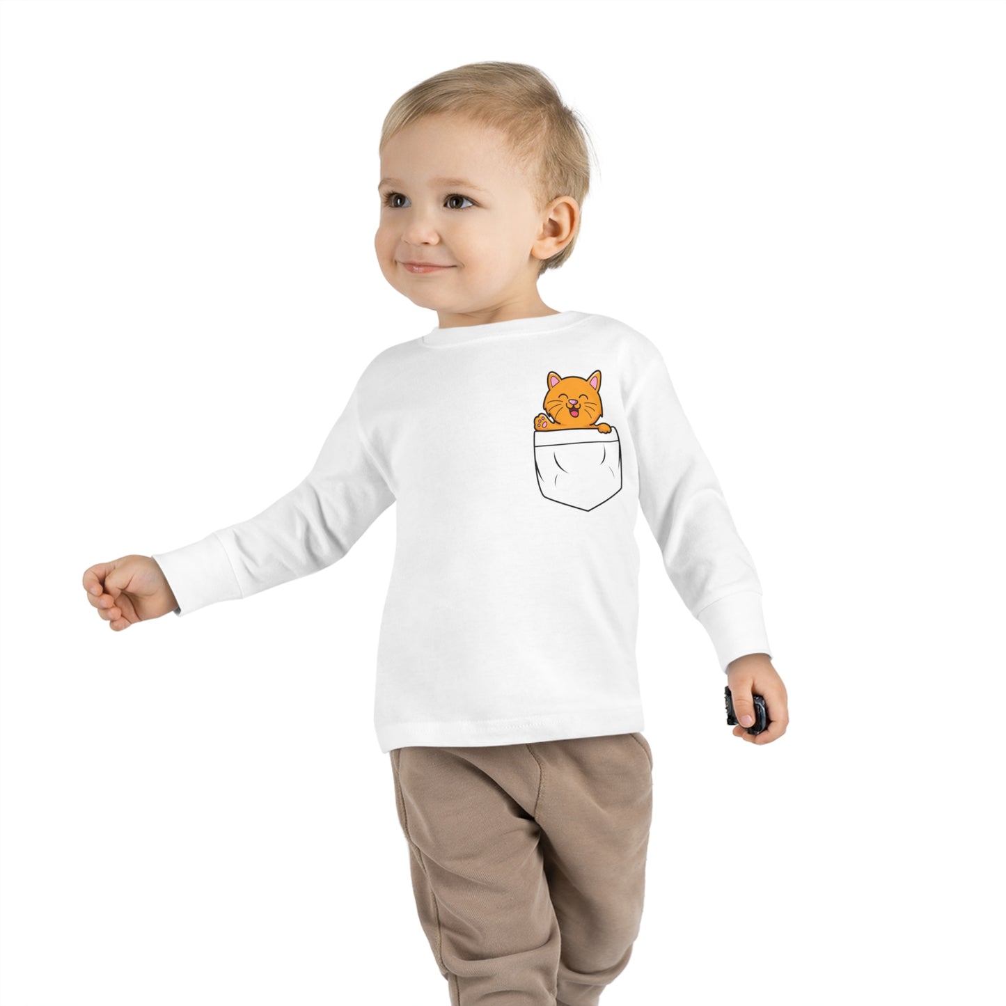 Kitty Cat Toddler Long Sleeve  Cuddly Bear T-shirt