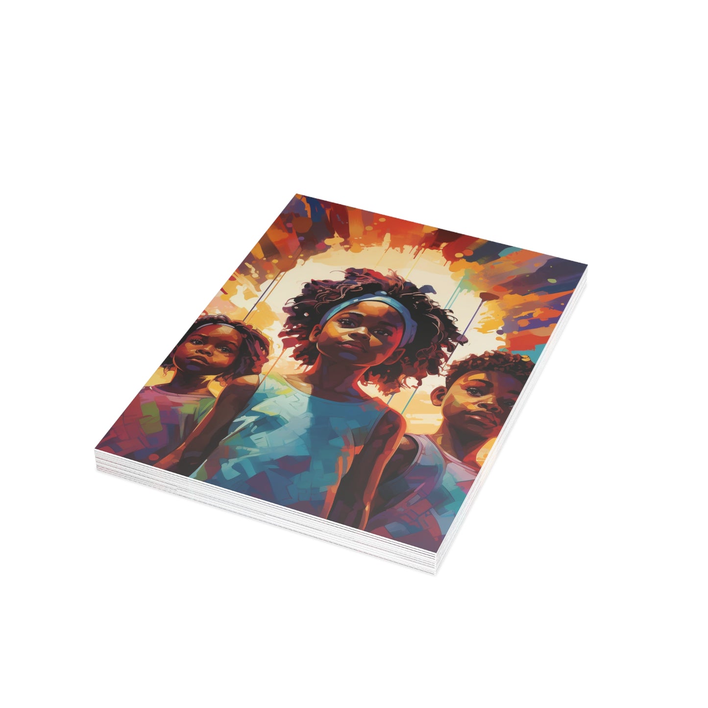 Black Lives Trilogy Children Colourful Postcards and Envelopes