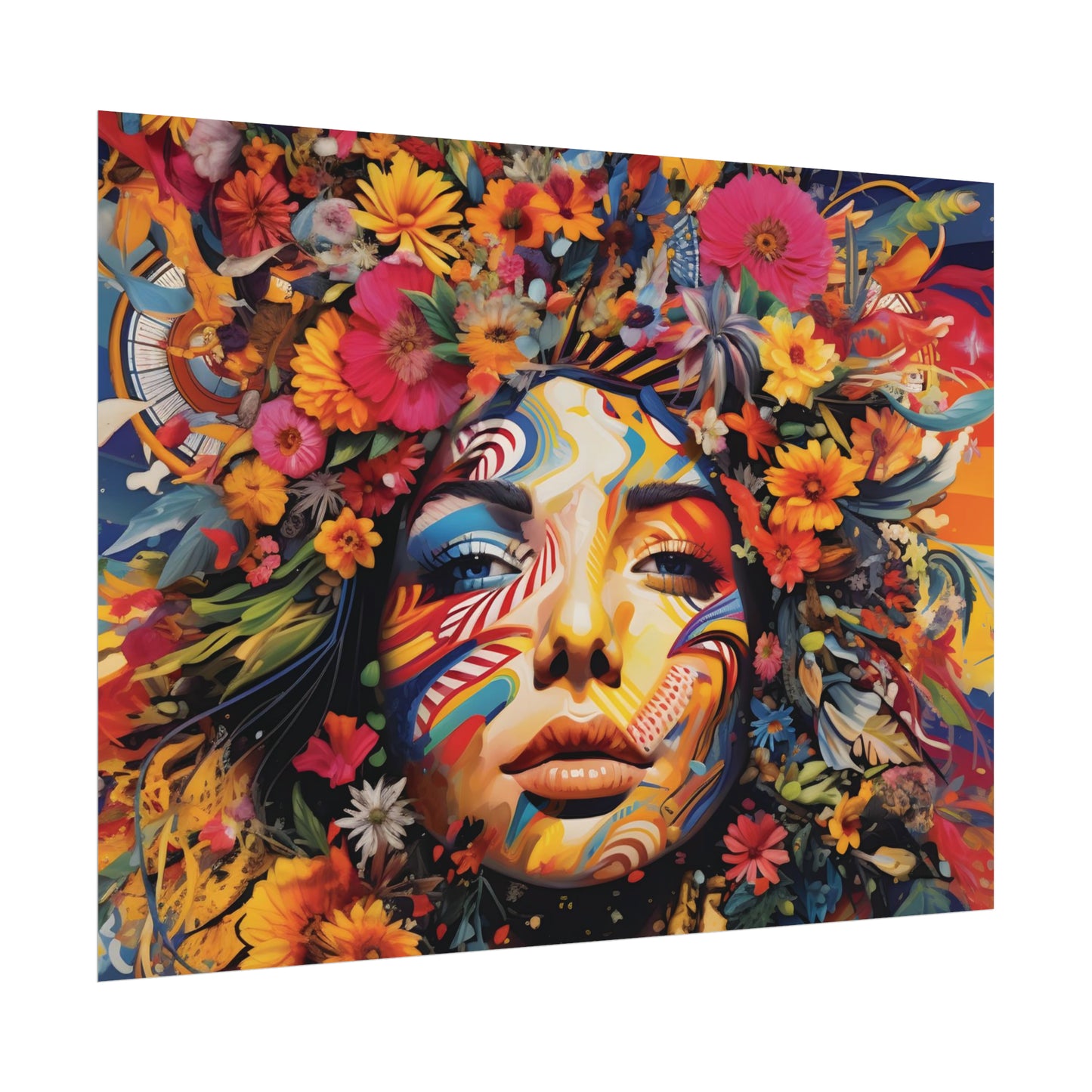 Colourful Disco Lady Wall Poster