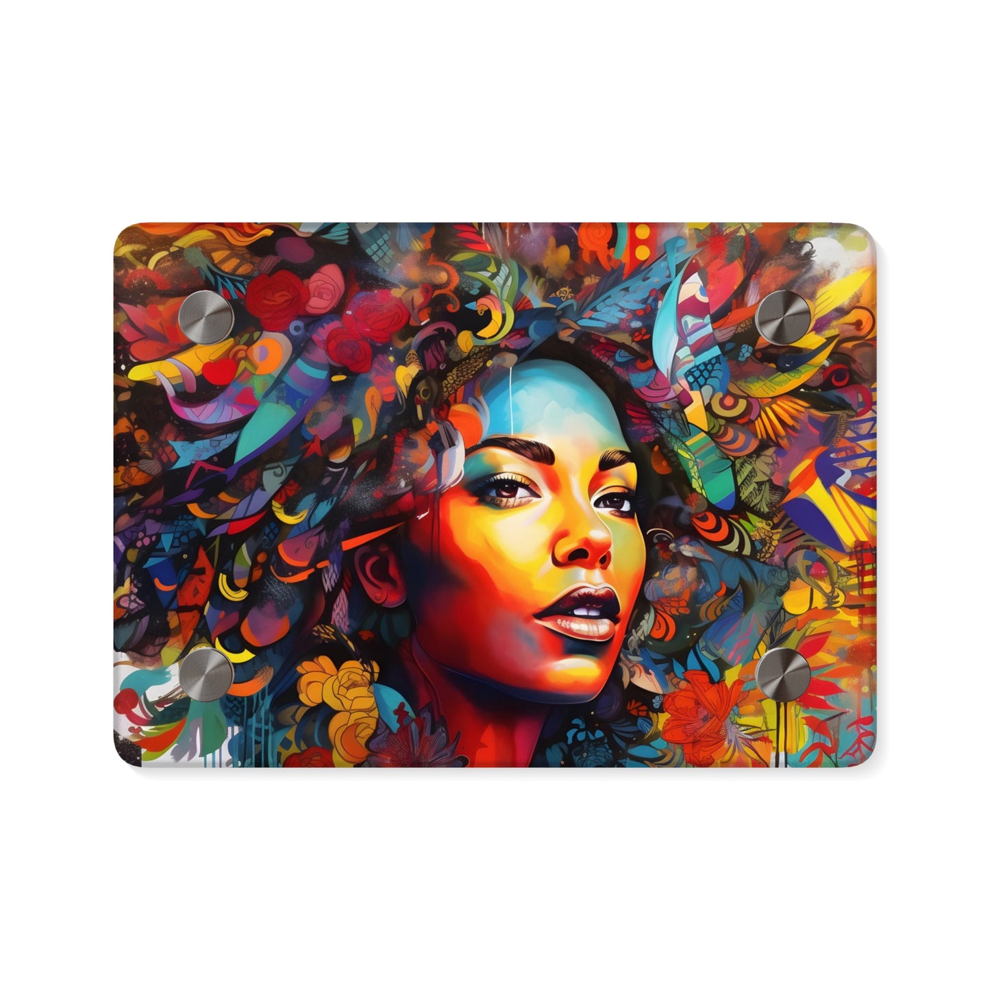 Afro Lady Acrylic Wall Art Panels