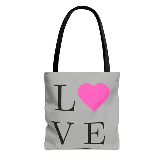 GreyTote Bag  All about Love