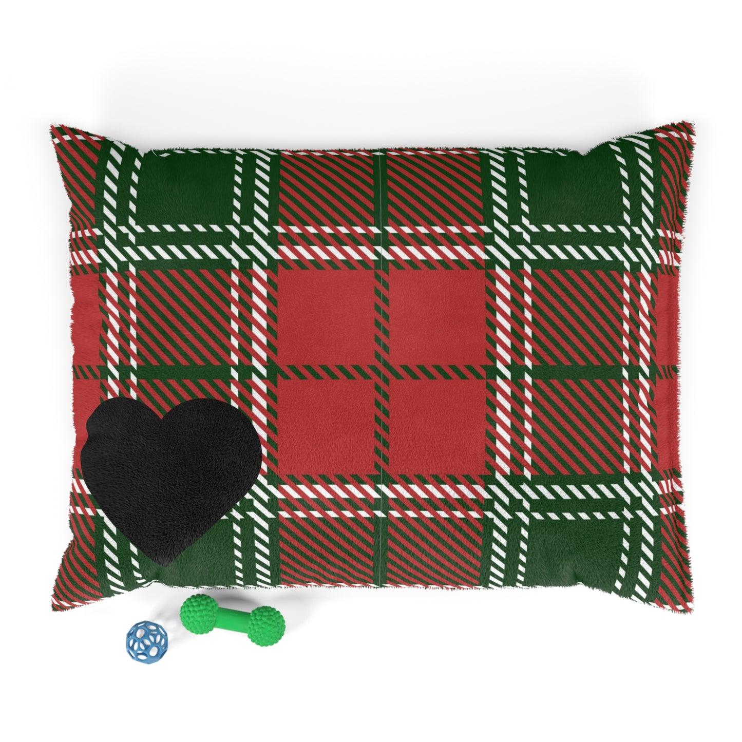 bed bed in green and red tartan