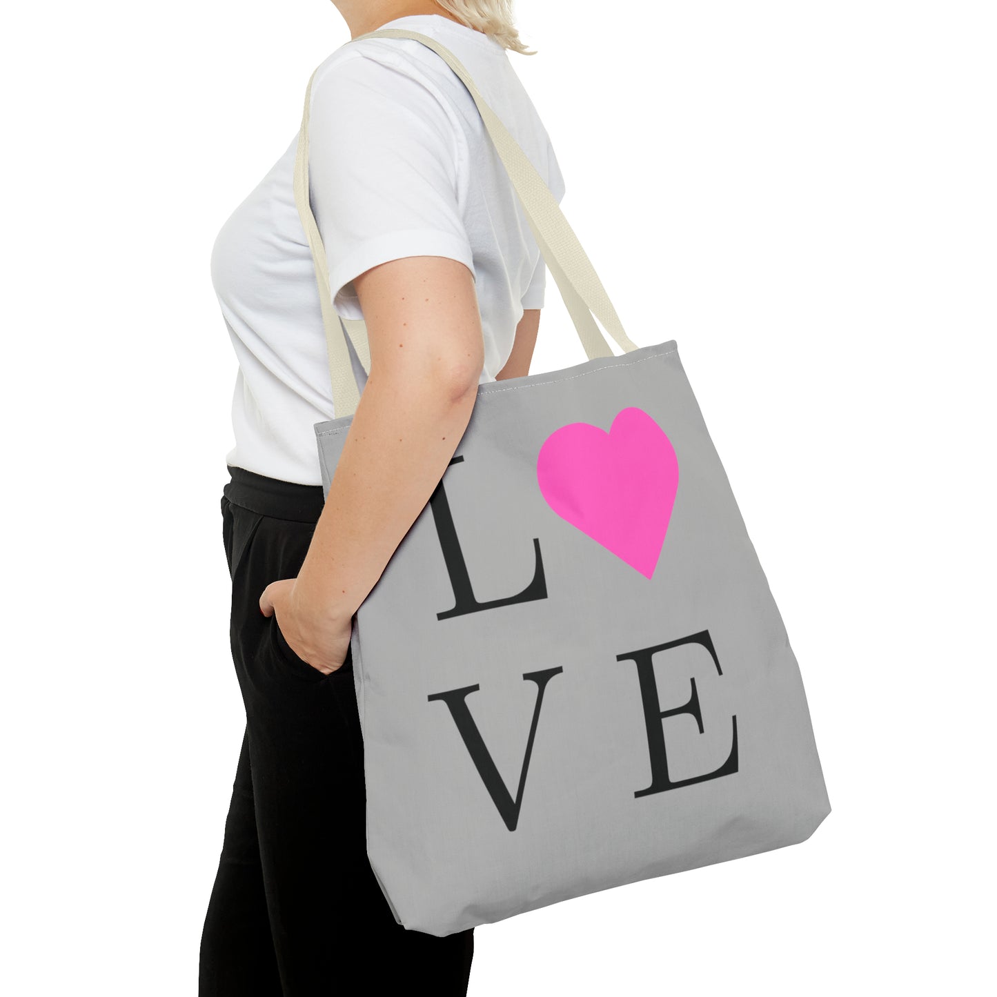 GreyTote Bag  All about Love