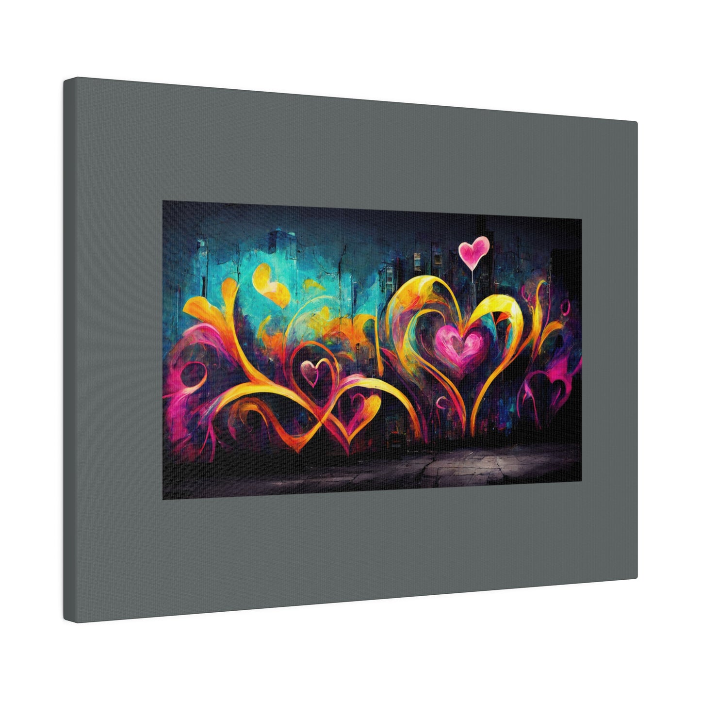 Canvas Print, Wild Hearts in Grey