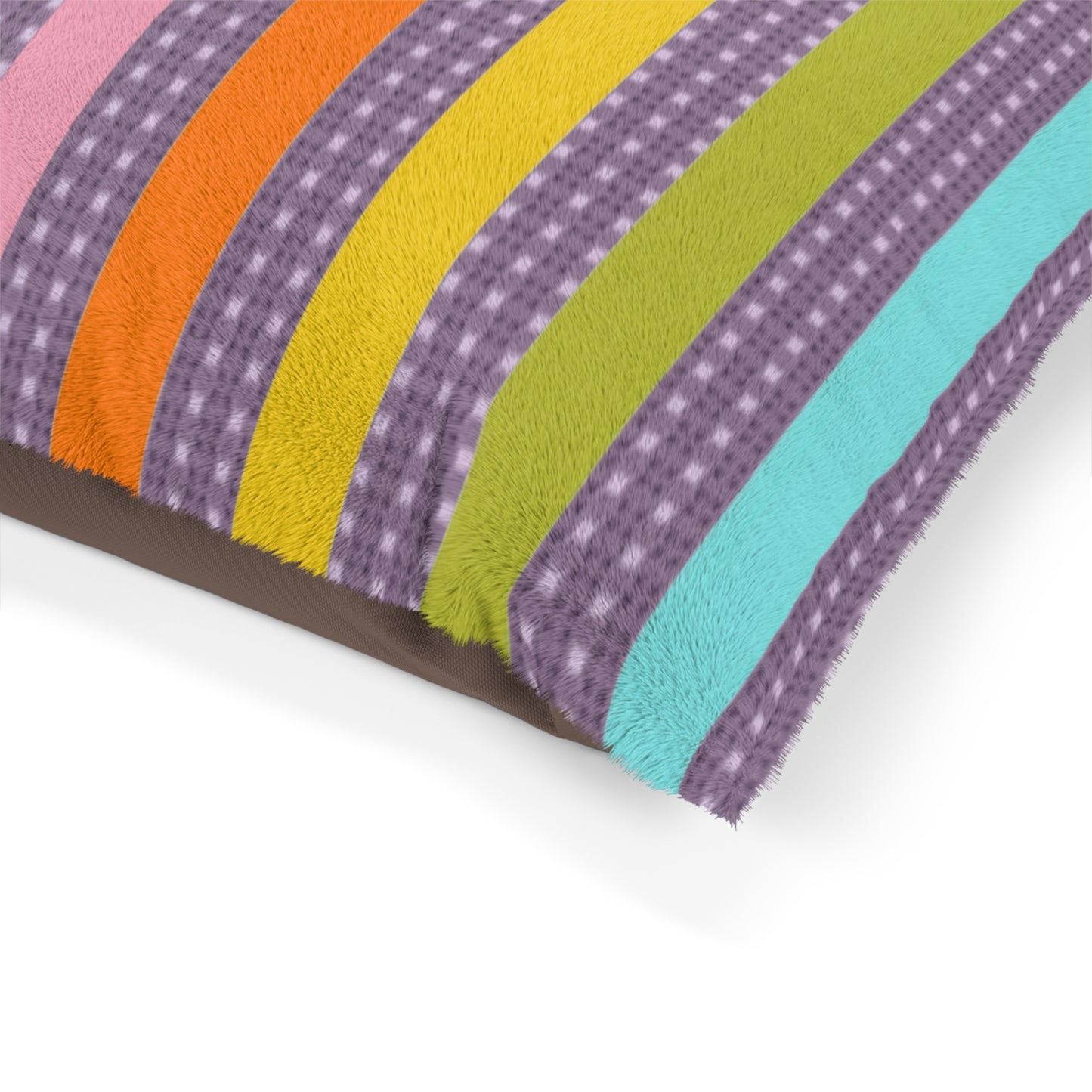 Pet Bed in Candy Stripe with a Carnelian Heart