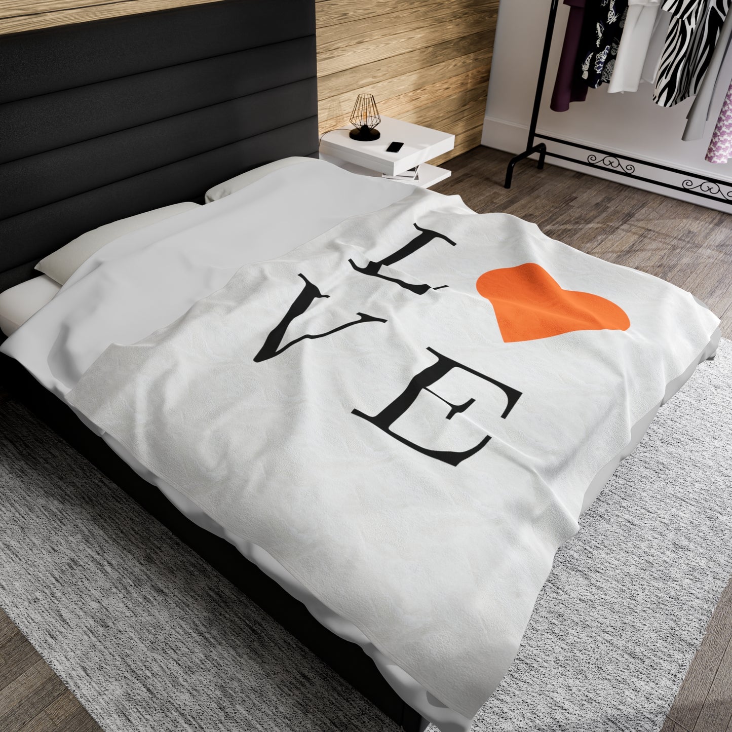 Carnelian  Love Heart Velveteen Plush Blanket