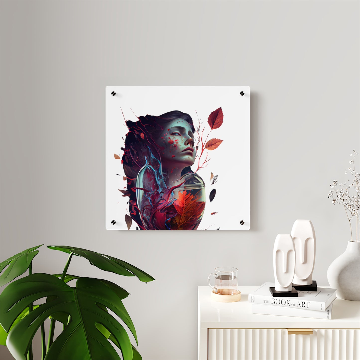 Captive Lady of Hearts in Wall Art Panels