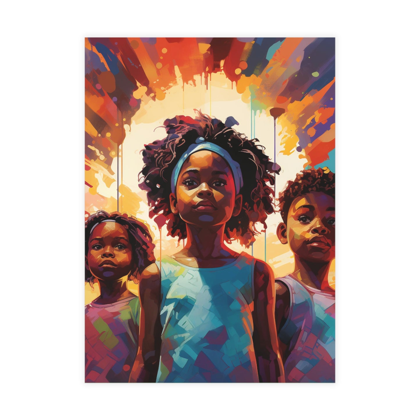 Black Lives Trilogy Children Colourful Postcards and Envelopes