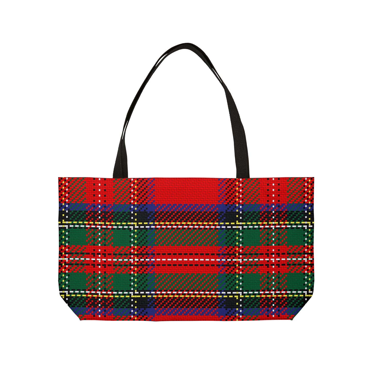 Red Tartan Colour Tartan Weekender Tote Bag