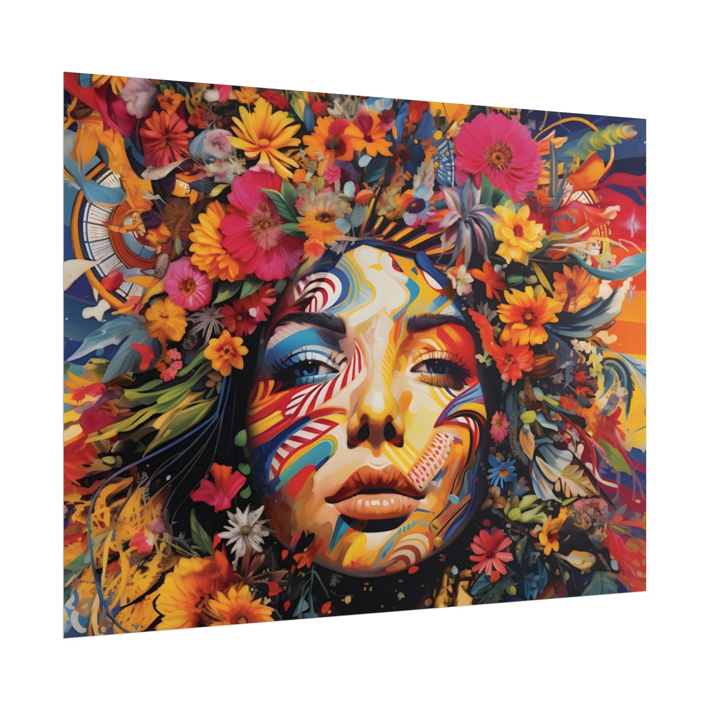 Colourful Disco Lady Wall Poster