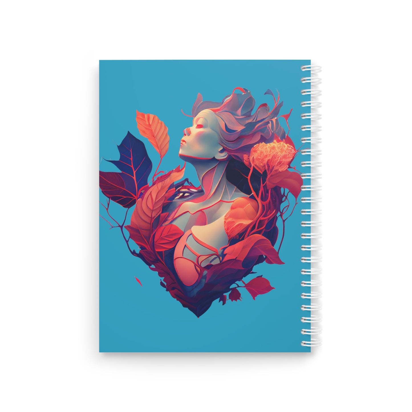 Lady of Hearts: Turquoise Theme Inspired  Spiral Notebook