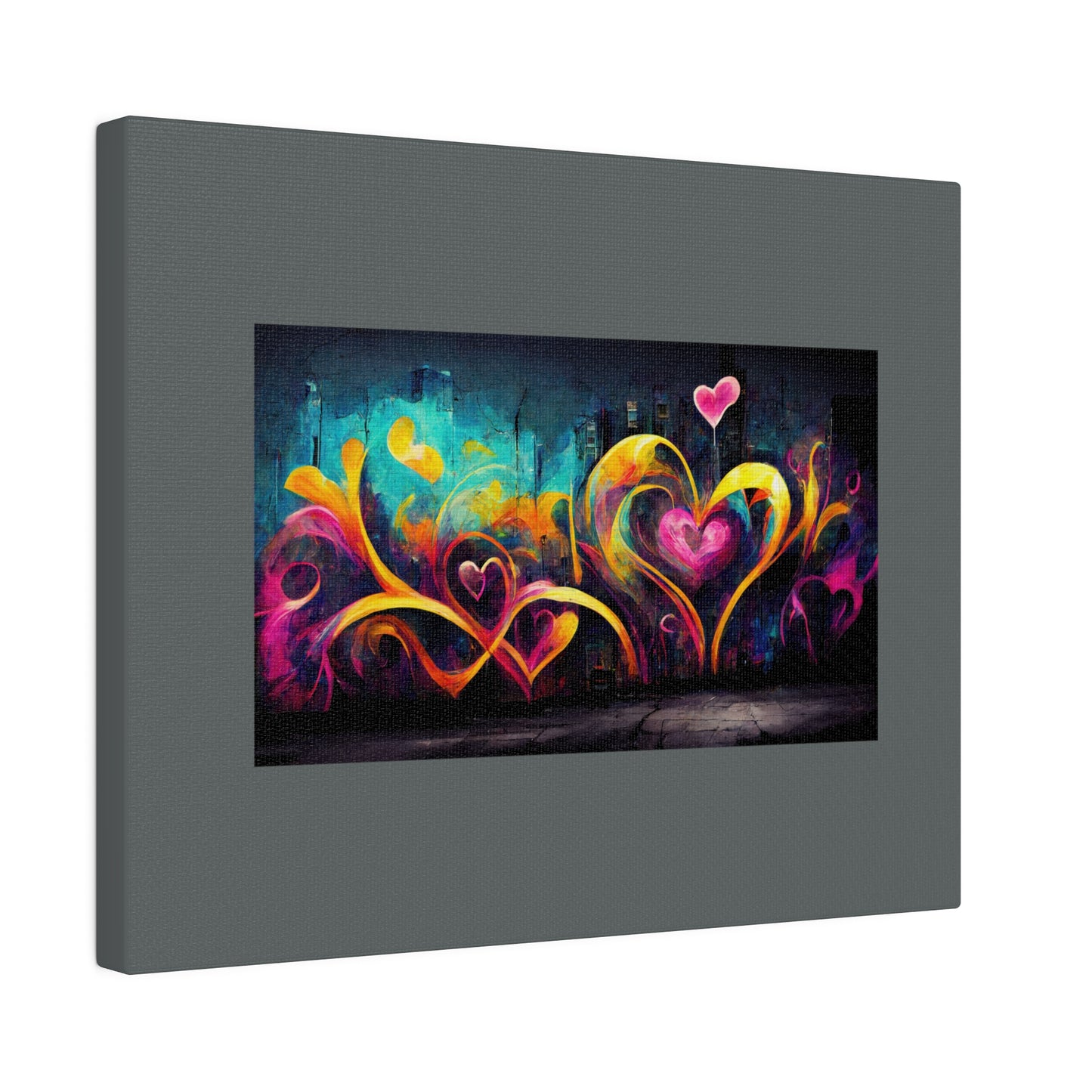 Canvas Print, Wild Hearts in Grey