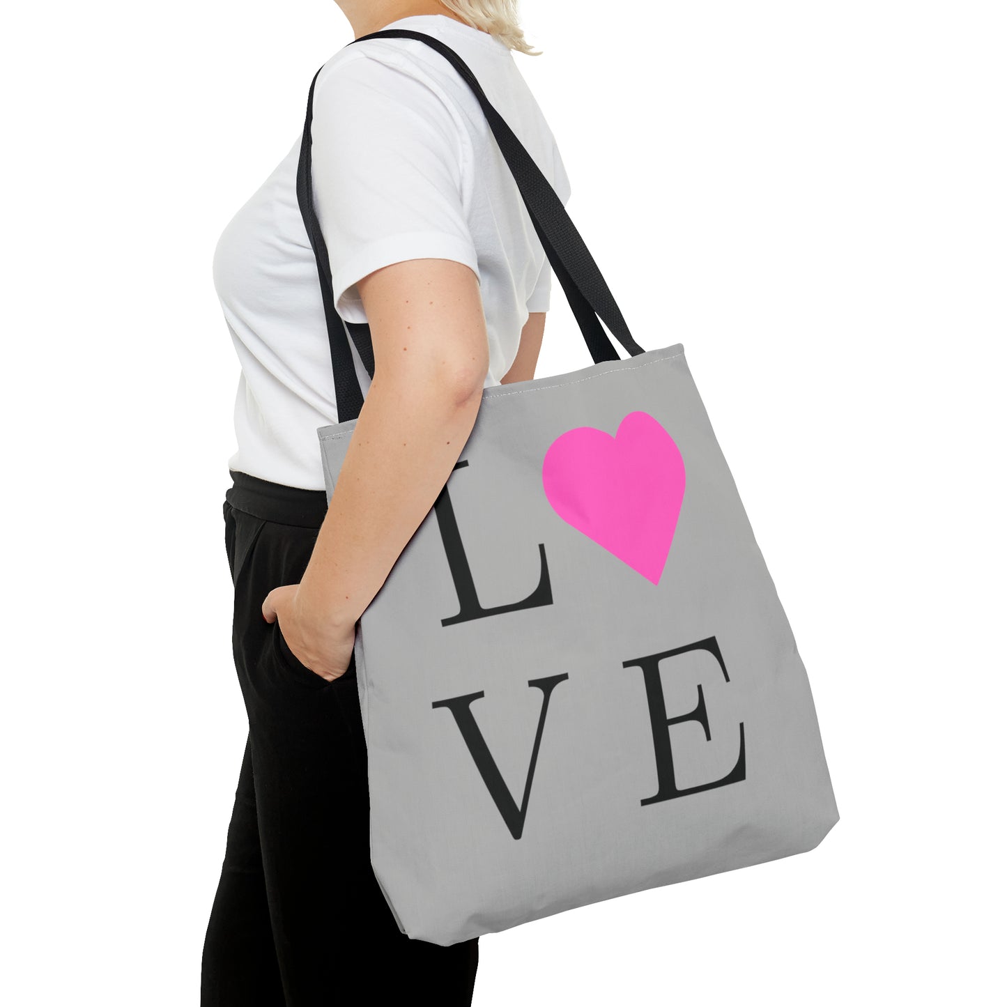 GreyTote Bag  All about Love