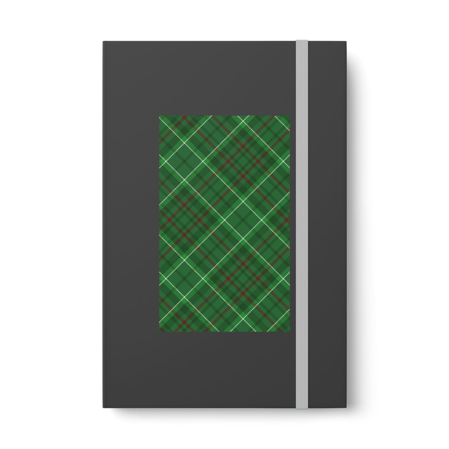 Green Diamond Shaped Tartan Contrast Notebook - Ruled