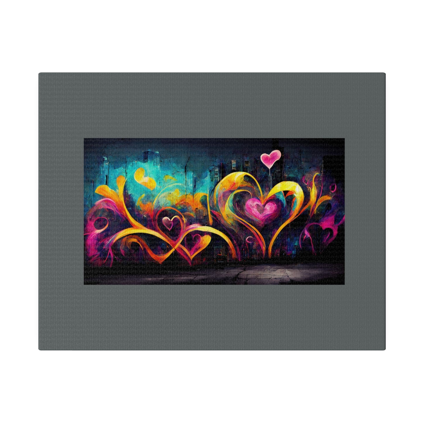 Canvas Print, Wild Hearts in Grey