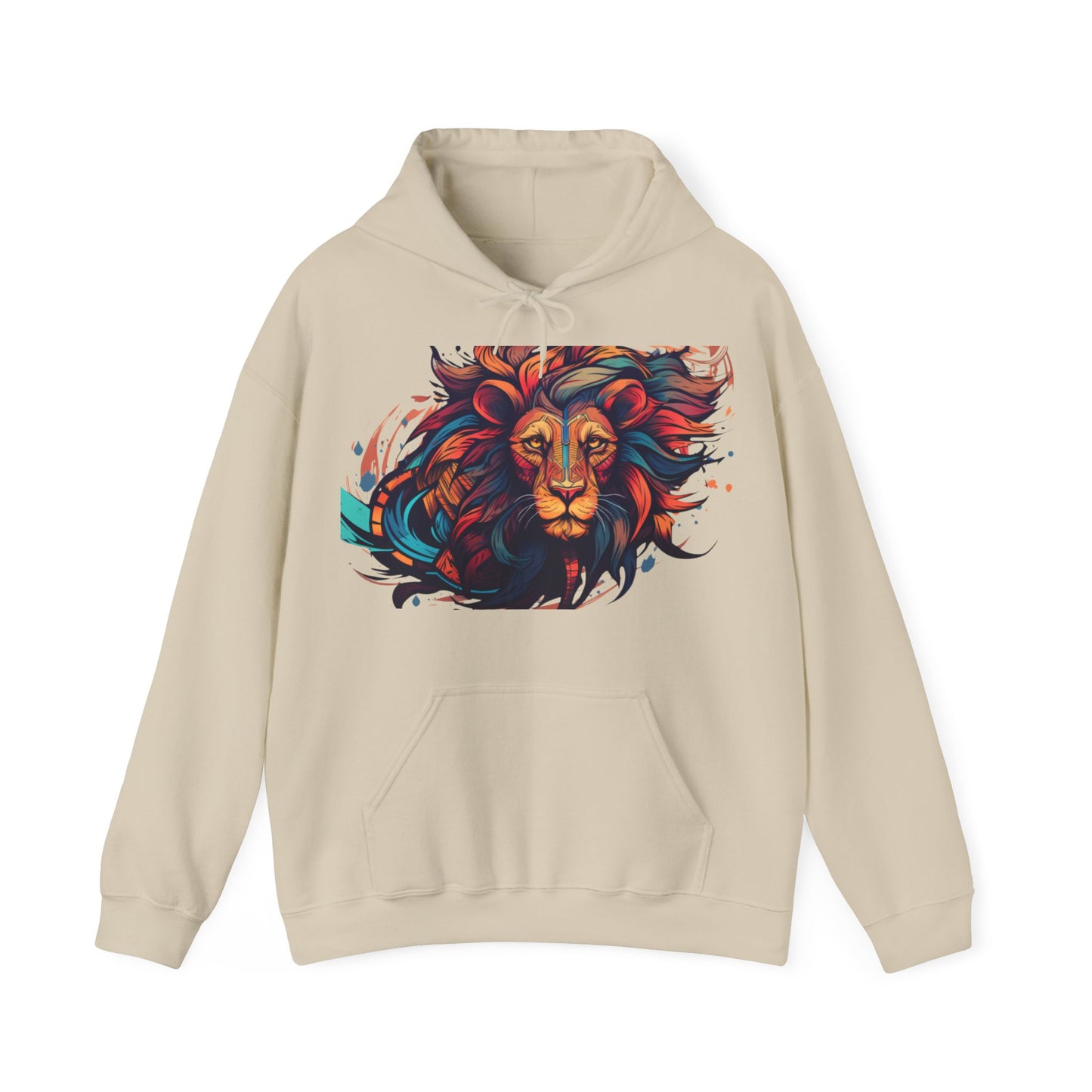 Lion Head Design Unisex Heavy Blend™ Hooded Sweatshirt