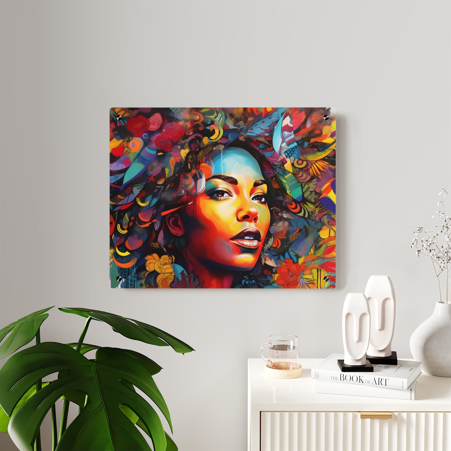 Afro Lady Acrylic Wall Art Panels