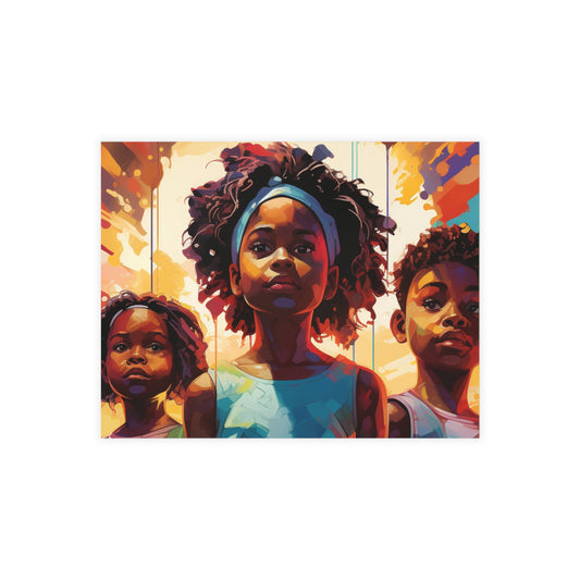 Black Lives Trilogy Children Colourful Postcards and Envelopes