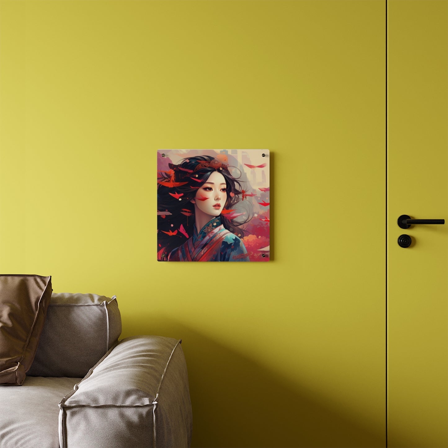 Asian Lady in Acrylic Wall Art Panels