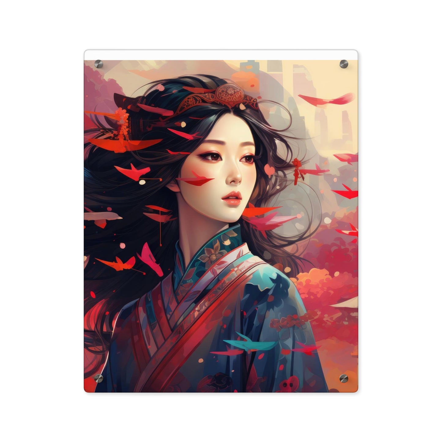 Asian Lady in Acrylic Wall Art Panels