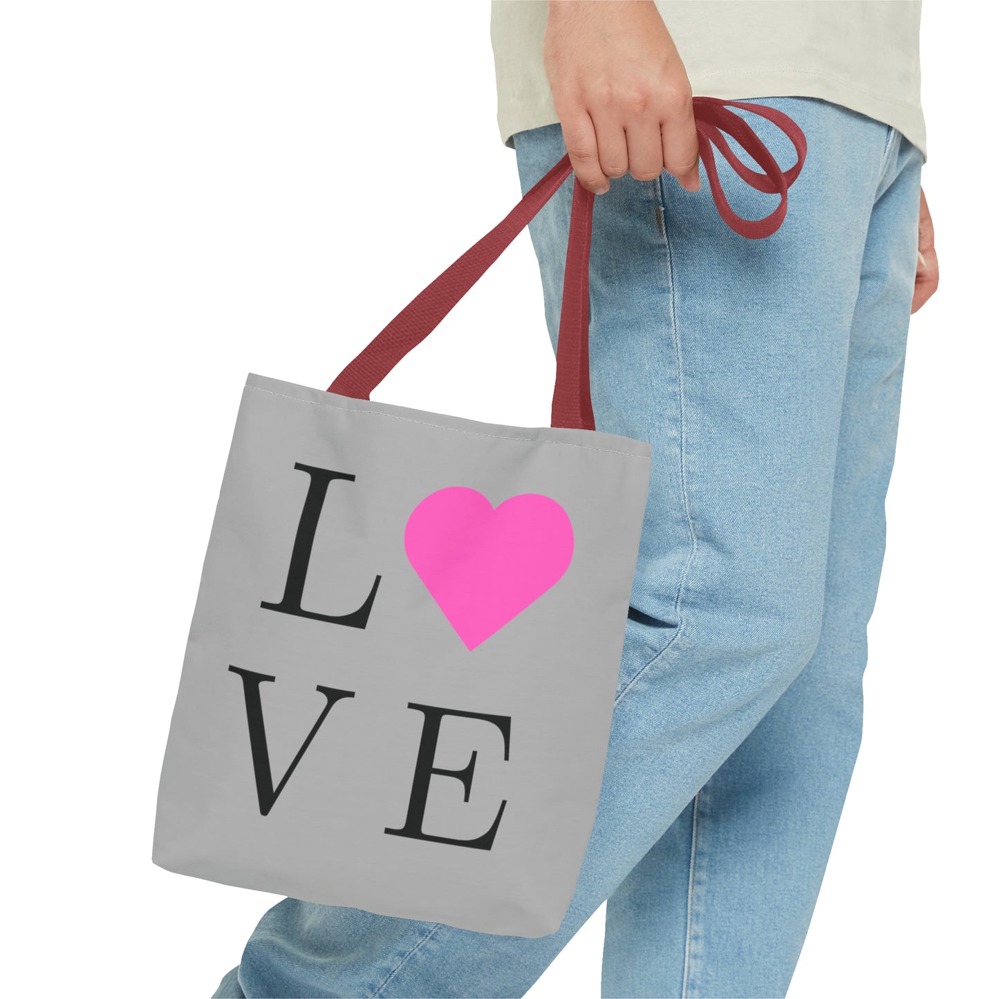 GreyTote Bag  All about Love